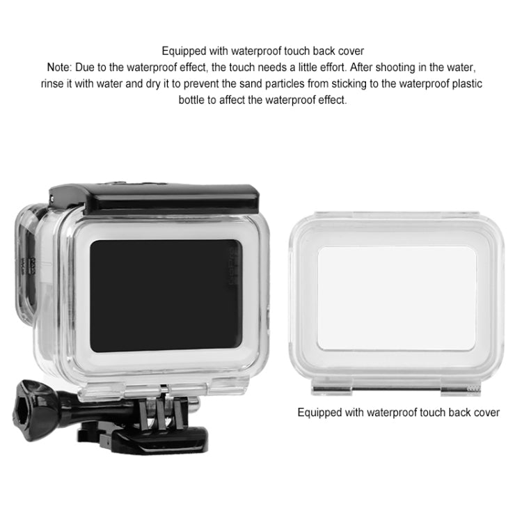 GP452 Water-resistant Case + Touch Back Cover for GoPro HERO7 White / Silver