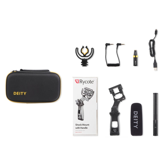 Deity V-Mic D3 Pro Kit Directional Condenser Shotgun Microphone with Shock Mount with Handle (Black)