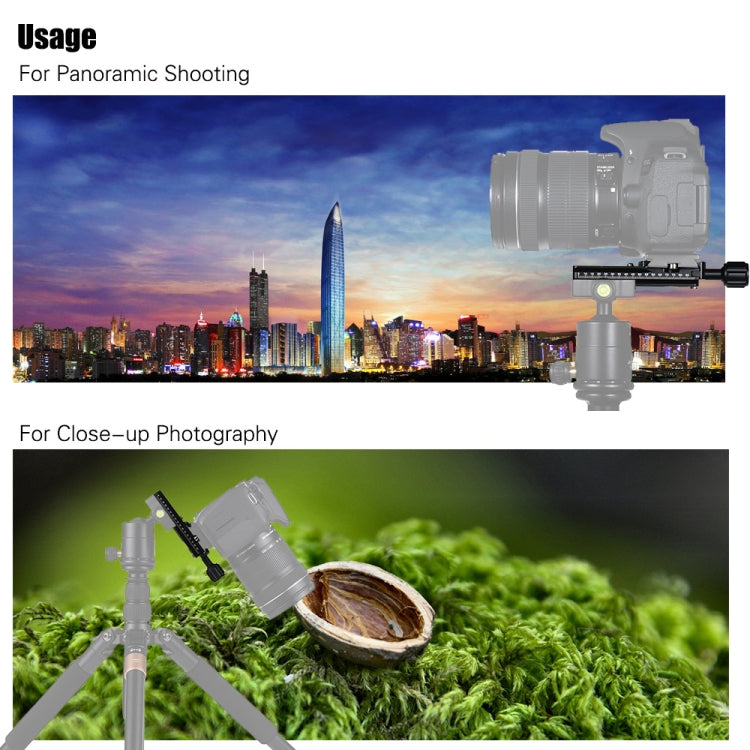 NNR-100 Multi-Purpose 100mm Nodal Rail Slide Plate QR Clamp Macro Panoramic Bracket