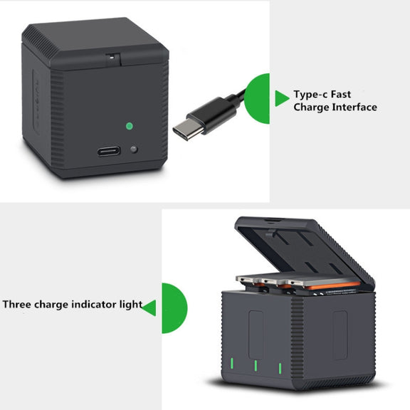 RUIGPRO 5V 3A QC 3.0 + PD Quick Charger Power Adapter for DJI OSMO Action, US Plug