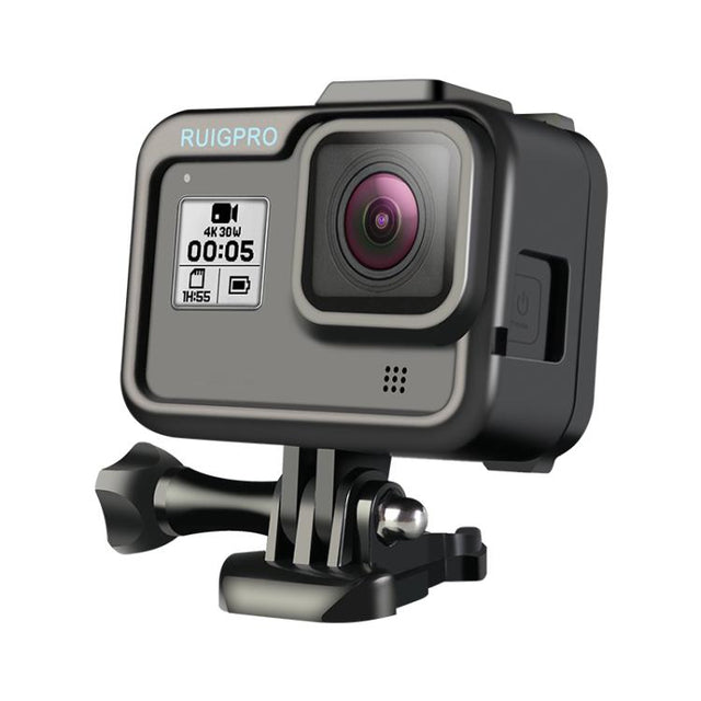 RUIGPRO for GoPro HERO8 Black Standard Border PC ABS Frame Mount Protective Case(Black)