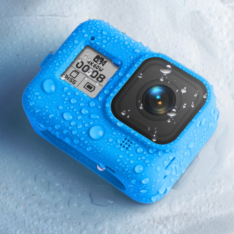 Silicone Protective Case Cover with Wrist Strap for GoPro HERO8 Black(Black)