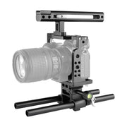 YELANGU C15 YLG0711A Video Camera Cage Stabilizer with Handle & Rail Rod for Nikon Z6 / Z7(Black)
