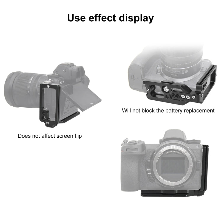 1/4 inch  Vertical Shoot Quick Release L Plate Bracket Base Holder for Nikon Z6 / Z7