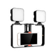 YELANGU PC201 YLG1801A Vlogging Live Broadcast LED Selfie Light Smartphone Video Rig Handle Stabilizer Plastic Bracket Kits - free shipping - PMC TechLife - Order now!