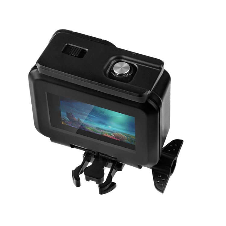 50m Water-resistant Housing Protective Case with Buckle Basic Mount & Screw for GoPro HERO10 Black / HERO9 Black (Black)