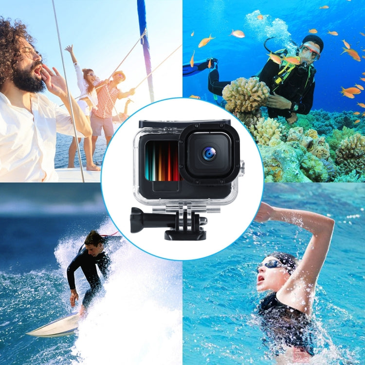 45m Water-resistant Housing Protective Case with Buckle Basic Mount & Screw For GoPro HERO10 Black / HERO9 Black