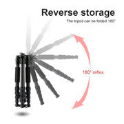 TRIOPO T259G+Q2 Adjustable Portable Carbon Fiber Tripod with Q-2 Ball Head for SLR Camera