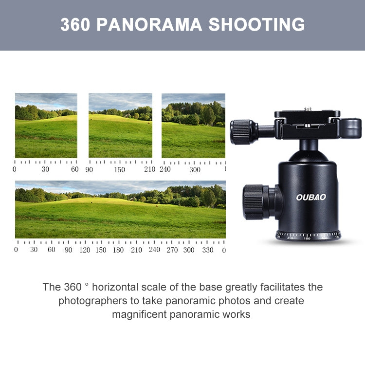 TRIOPO Oubao A-608S  Adjustable Portable  Aluminum Alloy Tripod with Ball Head for SLR Camera