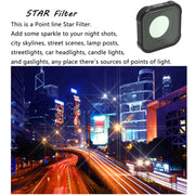 JSR KB Series Star Effect Lens Filter for GoPro HERO13 Black /12 Black /11 Black /10 Black /9 Black