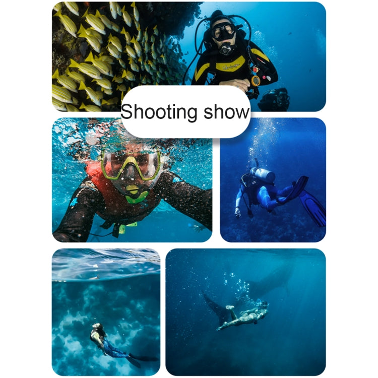 For GoPro HERO8 Black 45m Water-resistant Housing Protective Case with Buckle Basic Mount & Screw & Floating Bobber Grip & Strap & Anti-Fog Inserts(Transparent)