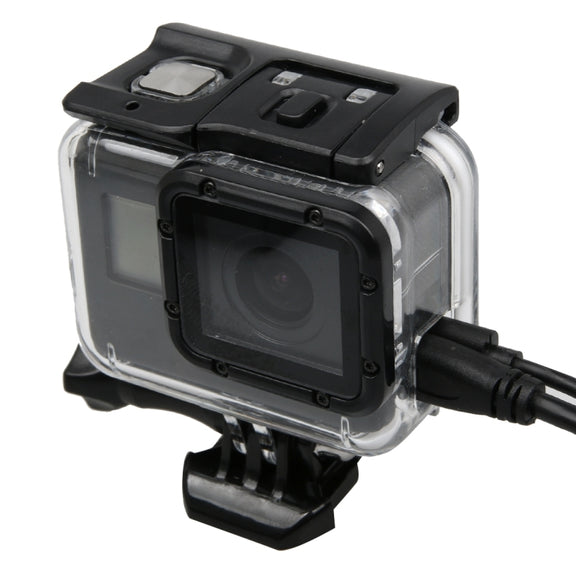 For GoPro HERO5 Skeleton Housing Protective Case Cover with Buckle Basic Mount & Lead Screw, Need to Disassemble Lens