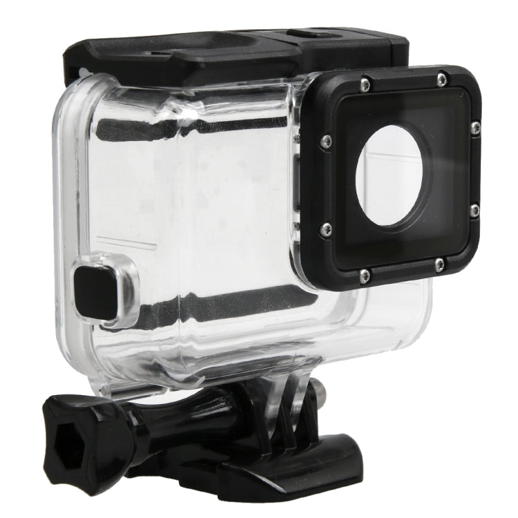 For GoPro HERO5 30m Water-resistant PC & ABS Housing Protective Case + Touch Back Cover with Buckle Basic Mount & Long Screw, Backcover Size: 7 x 6 cm