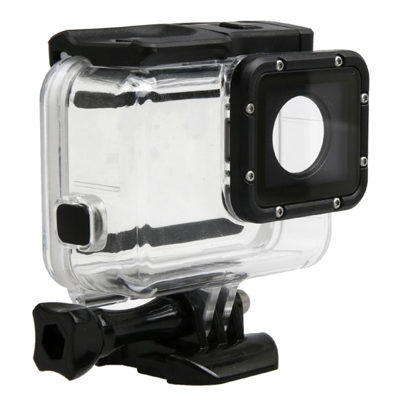 For GoPro HERO5 30m Water-resistant PC & ABS Housing Protective Case + Touch Back Cover with Buckle Basic Mount & Long Screw, Backcover Size: 7 x 6 cm