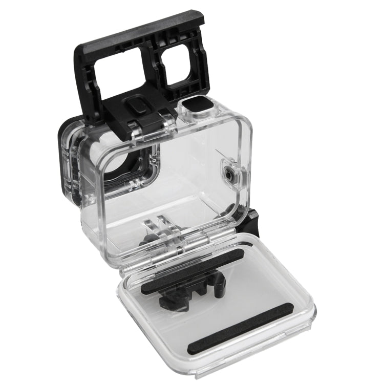 For GoPro HERO5 30m Water-resistant PC & ABS Housing Protective Case + Touch Back Cover with Buckle Basic Mount & Long Screw, Backcover Size: 7 x 6 cm