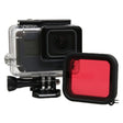 For GoPro HERO5 30m Waterproof PC & ABS Housing Protective Case + Camera Lens Red Quadrate Filter with Buckle Basic Mount & Long Screw & Anti-lost Hand Strap - Waterproof Cases by PMC TechLife | Online Shopping South Africa | PMC TechLife | Buy Now Pay Later Mobicred