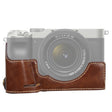 1/4 inch Thread PU Leather Camera Half Case Base for Sony ILCE-7C/A7C (Coffee) - free shipping - PMC TechLife - Order now!