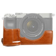 1/4 inch Thread PU Leather Camera Half Case Base for Sony ILCE-7C/A7C (Brown) - free shipping - PMC TechLife - Order now!