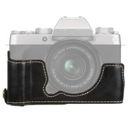 1/4 inch Thread PU Leather Camera Half Case Base for FUJIFILM XT200 (Black)