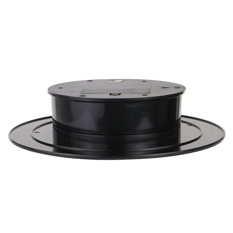 25cm 360 Degree Electric Rotating Mirror Surface Turntable Display Stand Video Shooting Props Turntable for Photography, Load 3kg, Powered by Battery(White)