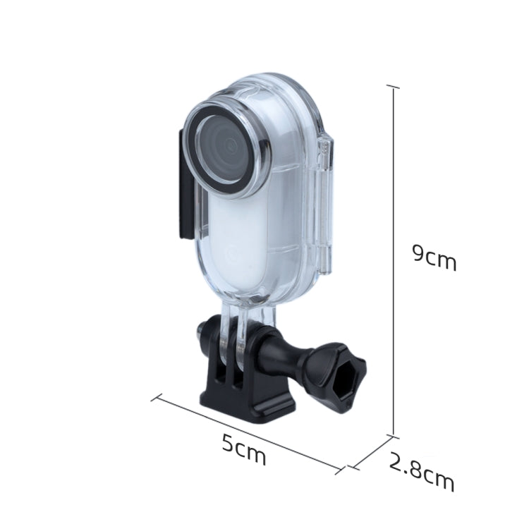 30m Underwater Water-resistant Housing Protective Case for Insta360 GO 2, with Base Adapter & Screw