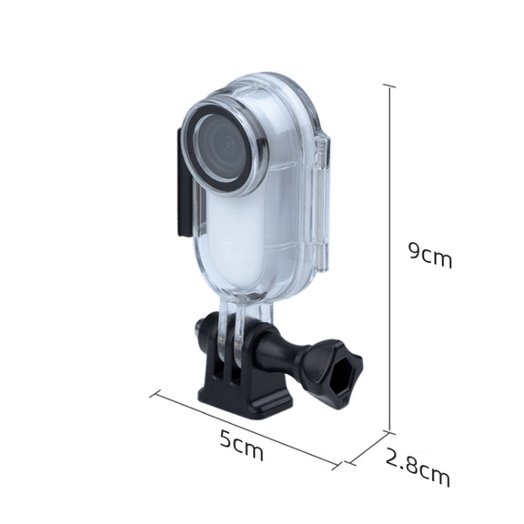 30m Underwater Water-resistant Housing Protective Case for Insta360 GO 2, with Base Adapter & Screw