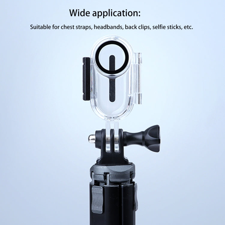 30m Underwater Water-resistant Housing Protective Case for Insta360 GO 2, with Base Adapter & Screw