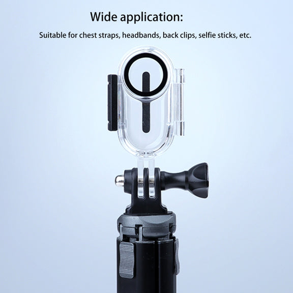 30m Underwater Water-resistant Housing Protective Case for Insta360 GO 2, with Base Adapter & Screw