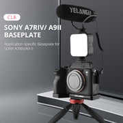YELANGU CL8 Camera Expansion Board Base L Plate for Sony ILCE-9M2 / A9 II  / ILCE-7RM4 / A7R IV(Black)