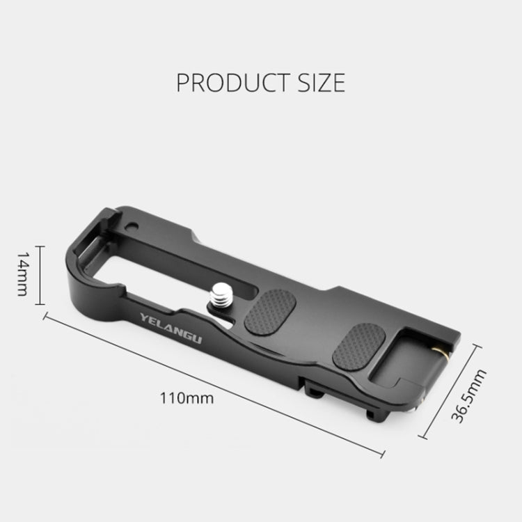 YELANGU CL12 Camera Expansion Board Base L Plate for Sony ZV-1 (Black)