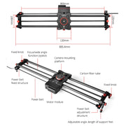 YELANGU L80TC 80cm Electrical Slide Rail Track with 2.4GHz Remote Control for SLR Cameras / Video Cameras (Black)