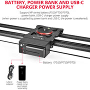 YELANGU L80TC 80cm Electrical Slide Rail Track with 2.4GHz Remote Control for SLR Cameras / Video Cameras (Black)