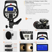 Godox SK400II Studio Flash Light 150Ws Bowens Mount Studio Speedlight(UK Plug)