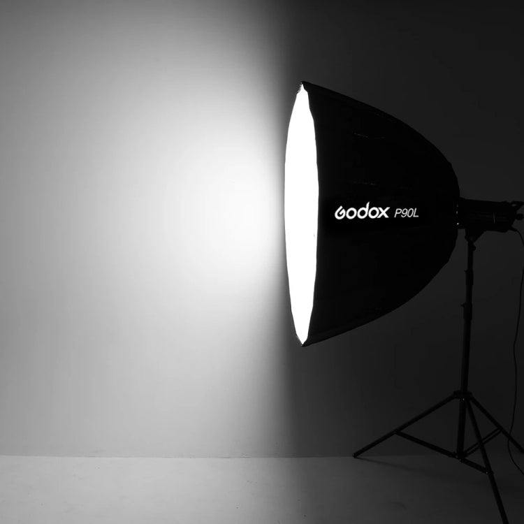 Godox P90L Diameter 90cm Parabolic Softbox Reflector Diffuser for Studio Speedlite Flash Softbox (Black)