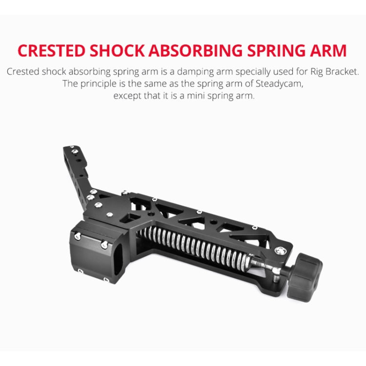 YELANGU BF01 Shock-absorbing Crested Damping Arm, Load: 3-15kg(Black)