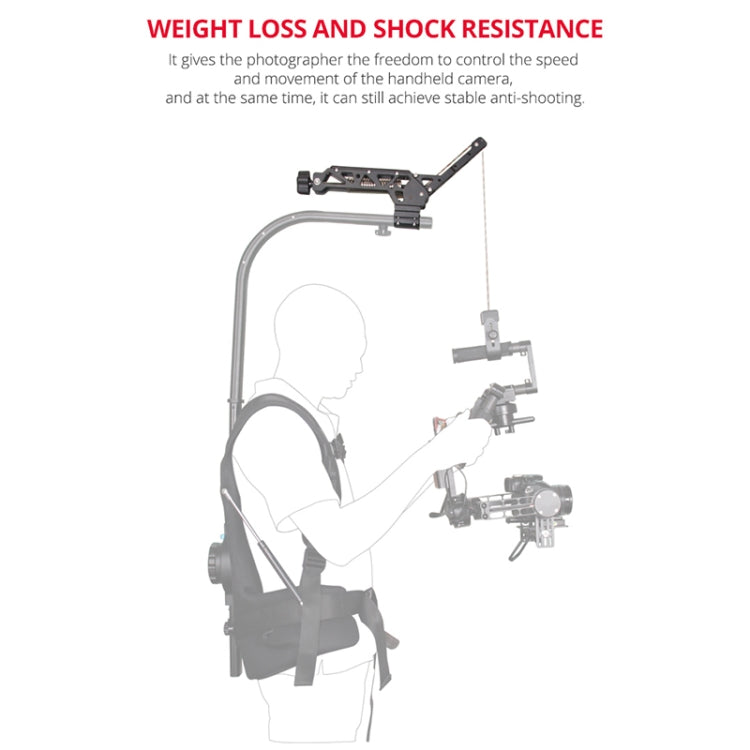 YELANGU BF01 Shock-absorbing Crested Damping Arm, Load: 3-15kg(Black)