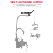 YELANGU BF01 Shock-absorbing Crested Damping Arm, Load: 3-15kg(Black)