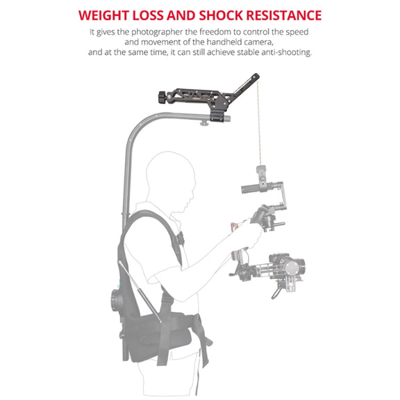 YELANGU BF01 Shock-absorbing Crested Damping Arm, Load: 3-15kg(Black)