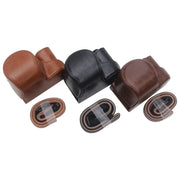 Full Body Camera PU Leather Case Bag for Sony ZV-E10 (Black)