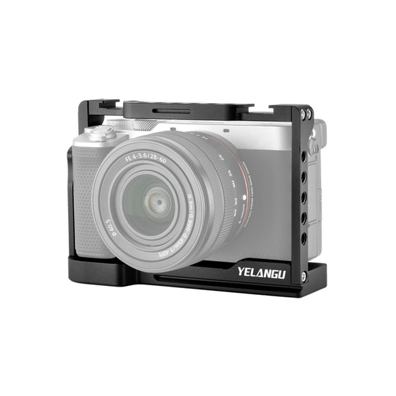 YELANGU C24 Video Camera Cage Stabilizer for Sony Alpha 7C / A7C / ILCE-7C (Black)