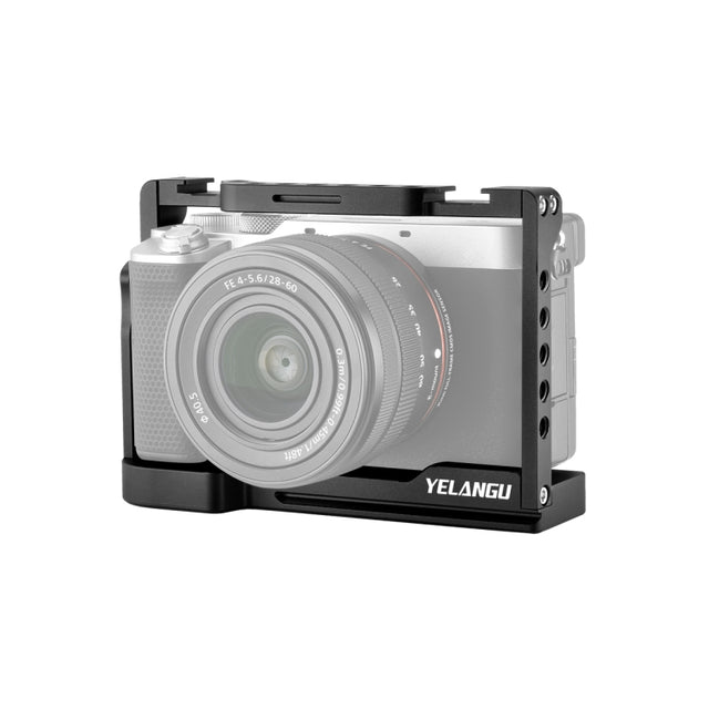 YELANGU C24 Video Camera Cage Stabilizer for Sony Alpha 7C / A7C / ILCE-7C (Black)