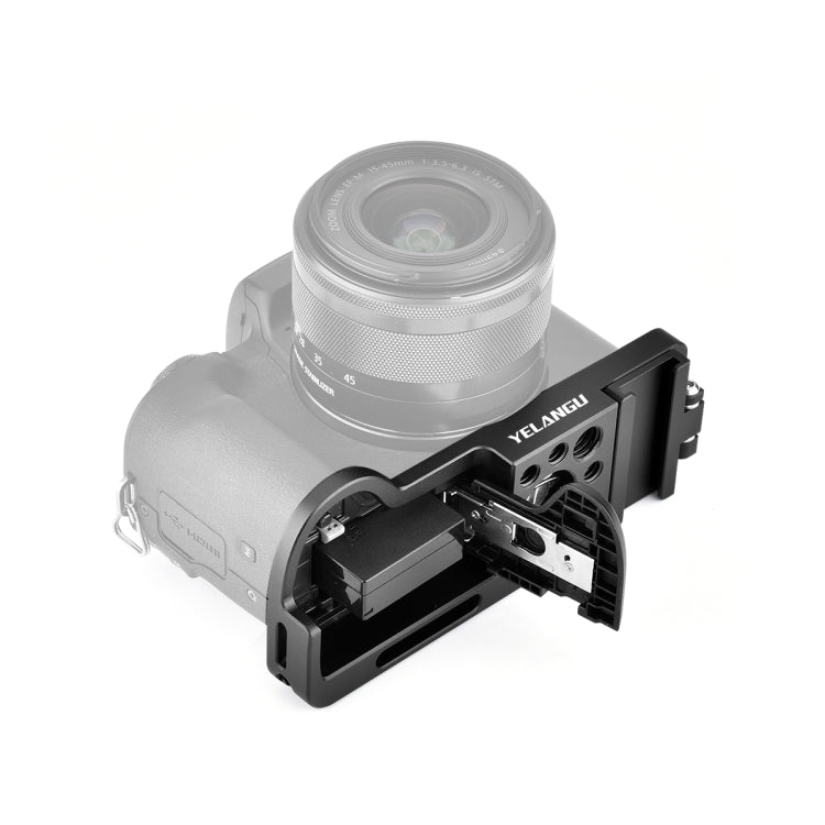 YELANGU CL13 Camera Expansion Board Base L Plate for Canon EOS M50 (Black)
