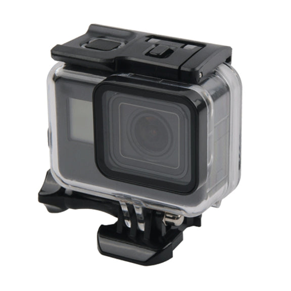 45m Water-resistant Housing Protective Case + Touch Screen Back Cover for GoPro NEW HERO /HERO6 /5, with Buckle Basic Mount & Screw, No Need to Remove Lens (Transparent)