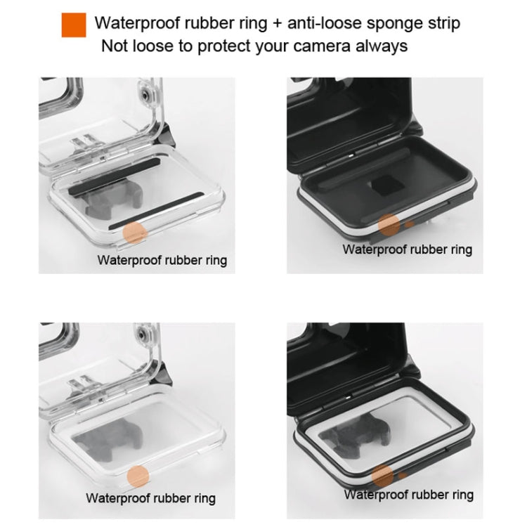 45m Water-resistant Housing Protective Case + Touch Screen Back Cover for GoPro NEW HERO /HERO6 /5, with Buckle Basic Mount & Screw, No Need to Remove Lens (Transparent)