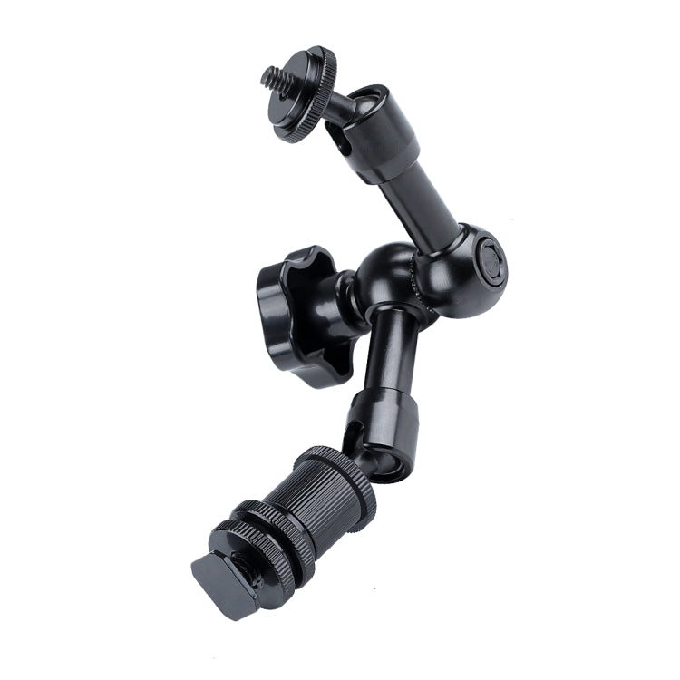 7 inch Adjustable Friction Articulating Magic Arm + Large Claws Clips with Phone Clamp (Black)