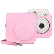 Retro Full Body PU Leather Case Camera  Bag with Strap for FUJIFILM instax mini 7+ (Pink) - Leather Bag by PMC TechLife | Online Shopping South Africa | PMC TechLife | Buy Now Pay Later Mobicred