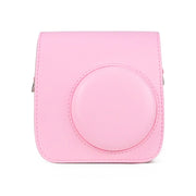 Retro Full Body PU Leather Case Camera  Bag with Strap for FUJIFILM instax mini 7+ (Pink)