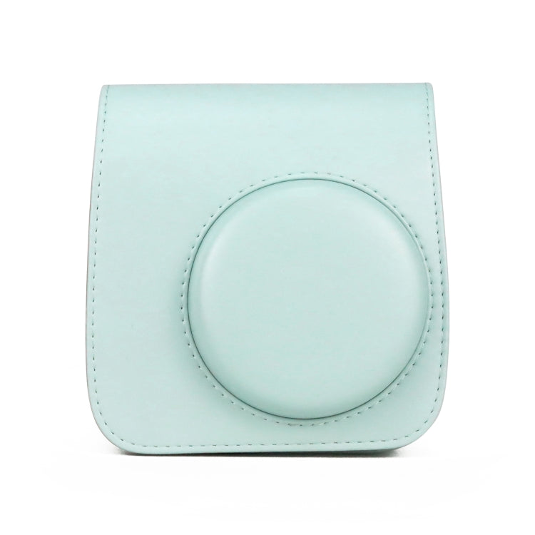 Retro Full Body PU Leather Case Camera  Bag with Strap for FUJIFILM instax mini 7+ (Baby Blue)