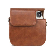 Retro Full Body PU Leather Case Camera  Bag with Strap for FUJIFILM instax mini 7+ (Brown)