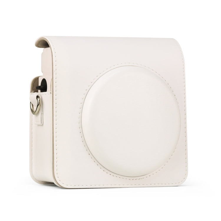 Full Body PU Leather Case Camera  Bag with Strap for FUJIFILM instax Square SQ1 (White)